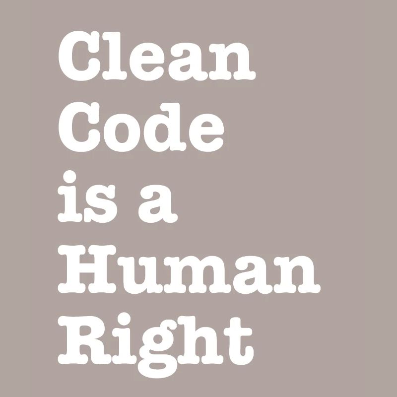 Clean Code is a Human Right - Funny Gift Programer