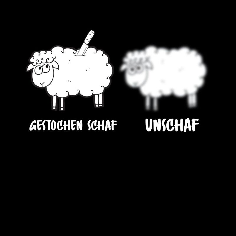Schaf Unschaf Gestochen Schaf Schafe Brillenträger