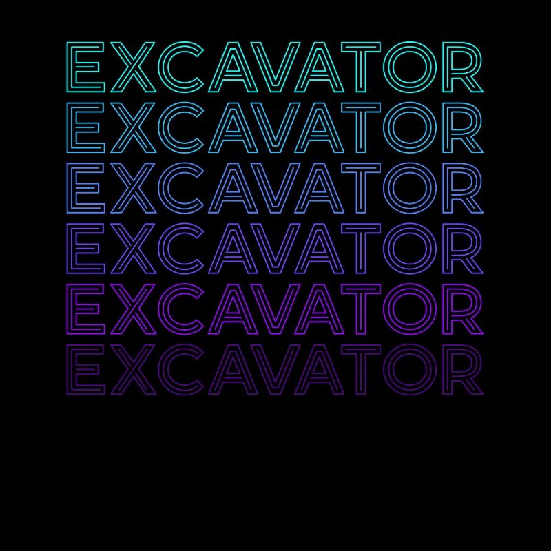 Opérateur d’excavatrice Construction Retro