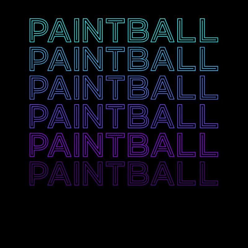 Paintball Spieler Team Retro