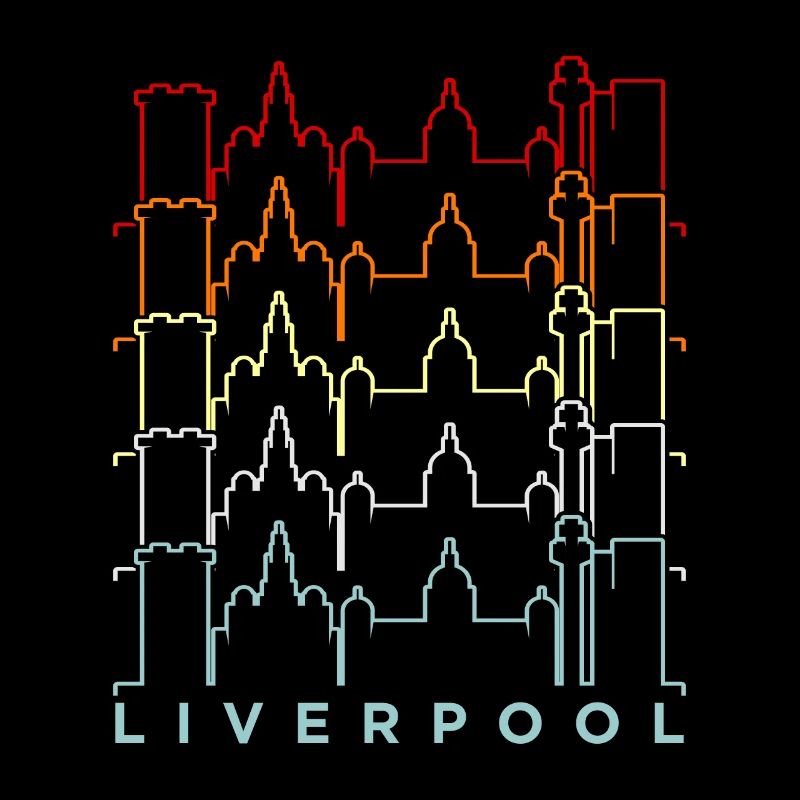 Liebe Liverpool City Pride Skyline Geschenk