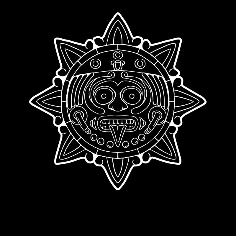 Pierre de soleil aztèque Symbole du soleil aztèque M