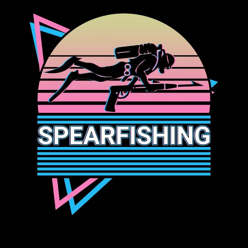 Speerfischen Speerfischer Retro Geschenk