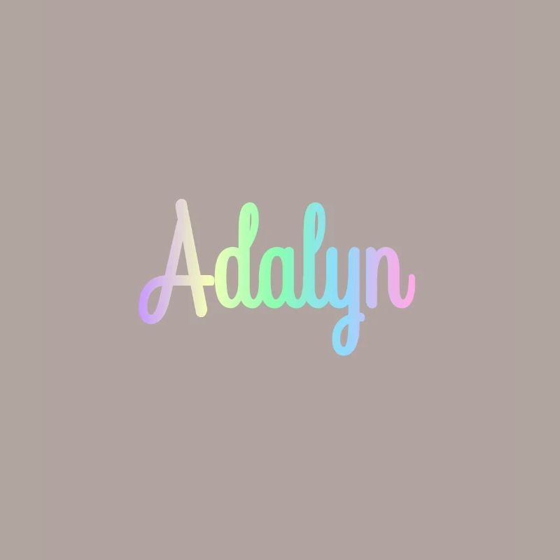 ADALYN Rainbow Minimalist Cursive