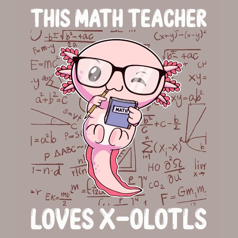 Funny Math Axolotl Gift
