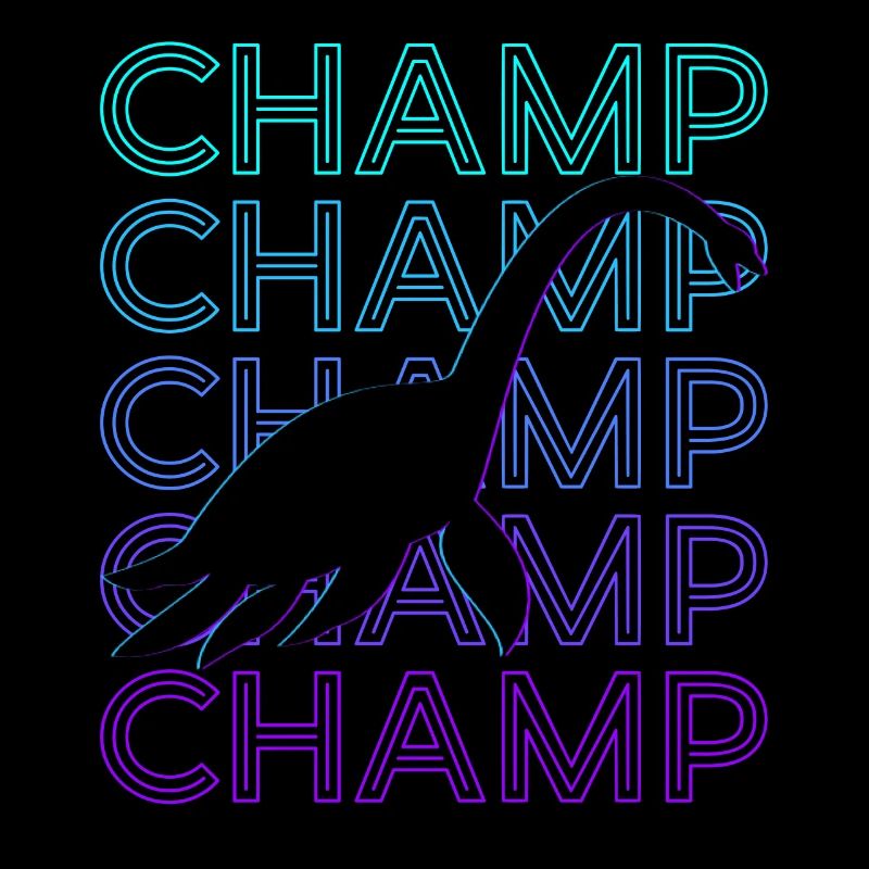 Champ Champy Lake Monster Retro Geschenk