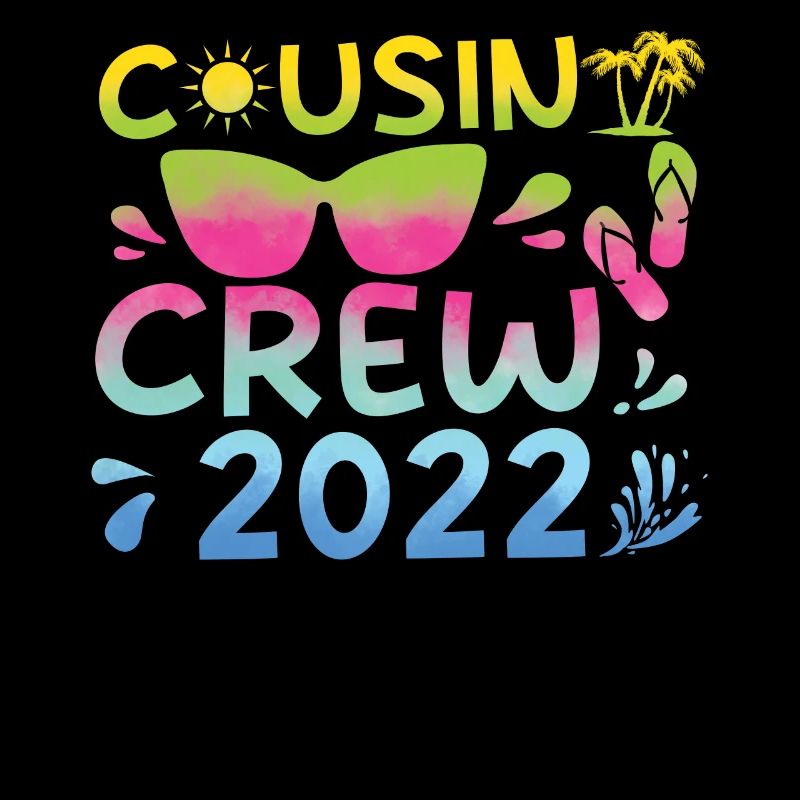 Cousin Crew 2022 Vacation Tropical Hello Summer