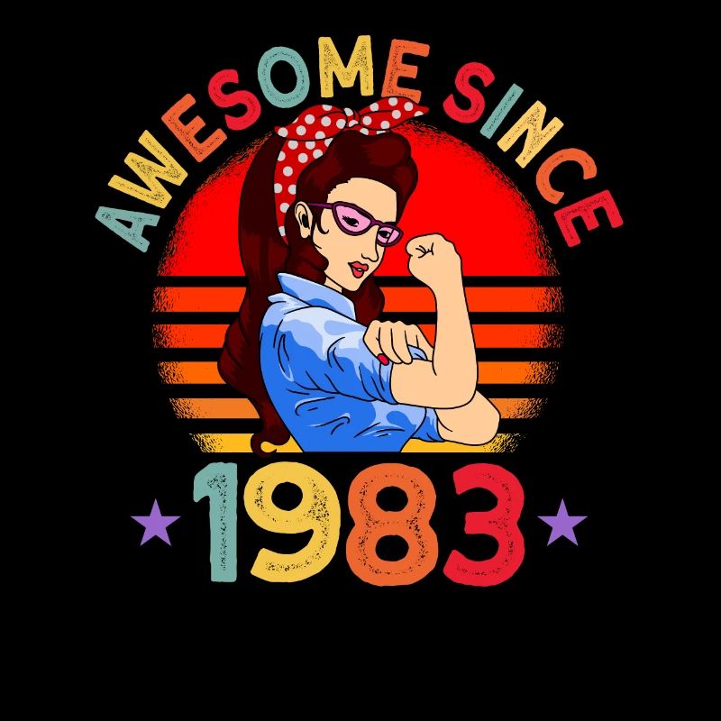 Awesome since 1983 Frauen 39. Geburtstag Geschenk