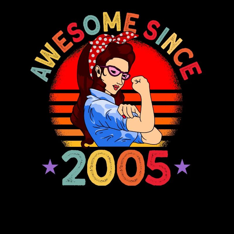 Awesome since 2005 Frauen 17. Geburtstag Geschenk