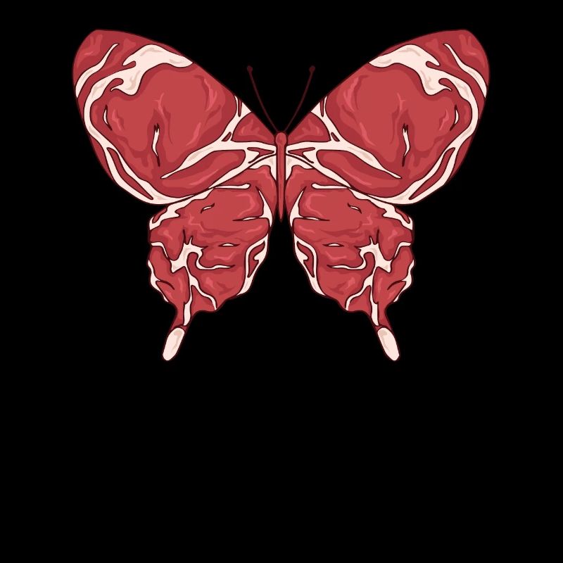 Meatcore Ästhetik Weirdcore Schmetterling