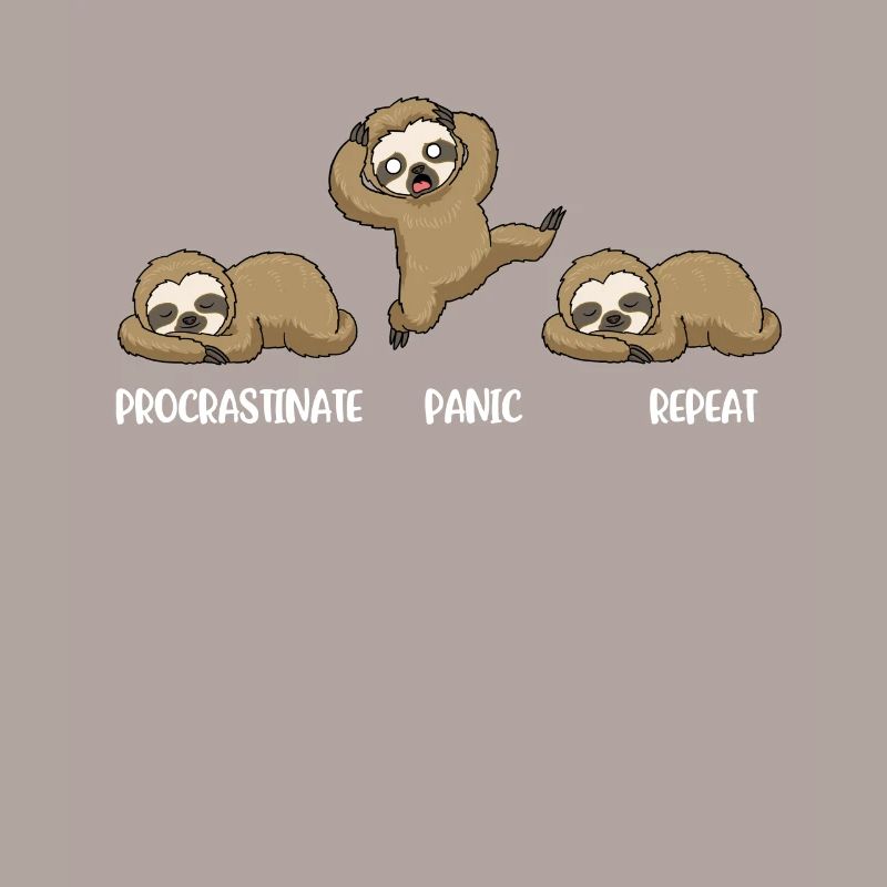 Procrastinate Panic Prokrastination Geschenk