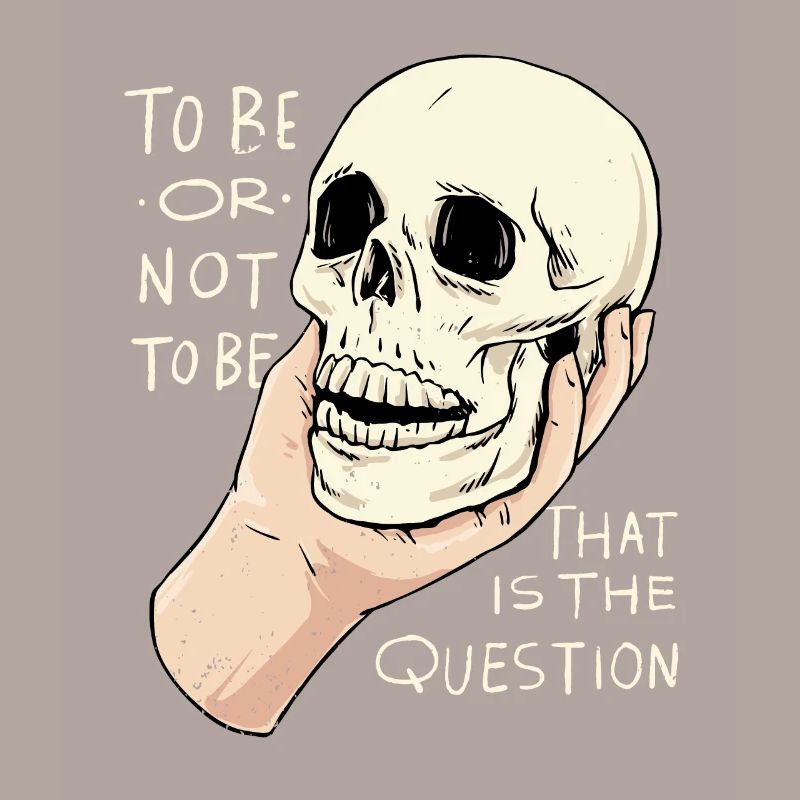 Hamlet Zitat "Sein oder Nichtsein" Design