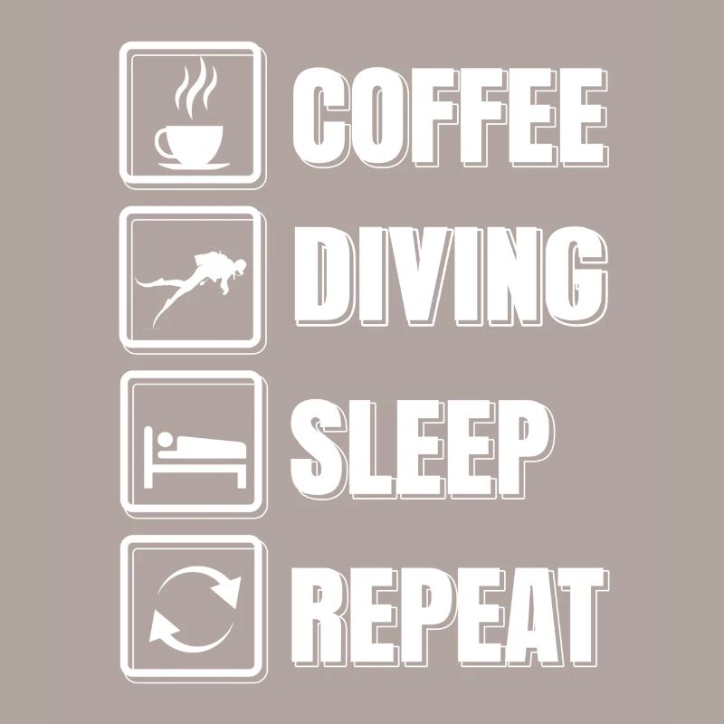Café Plongée Sommeil Répéter Plongeur Génial Présent