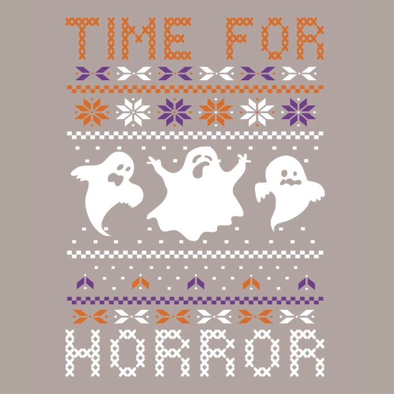 Stitch Pattern Ghost Creatures Halloween