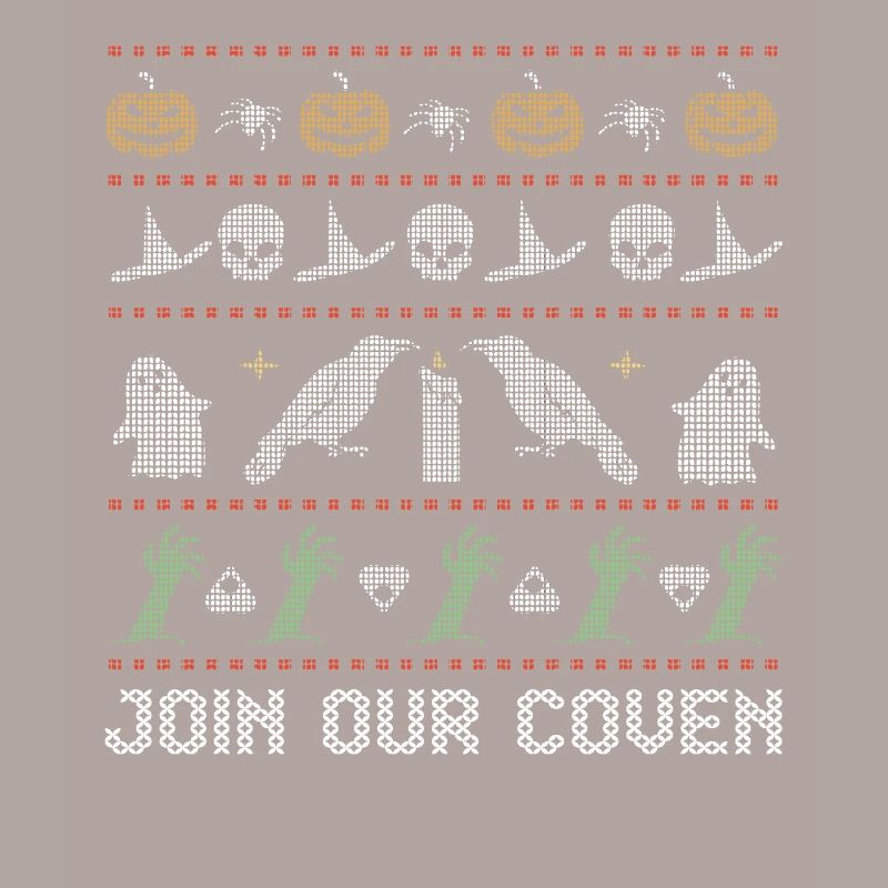 Stitch Pattern Horror Creatures Coven Halloween