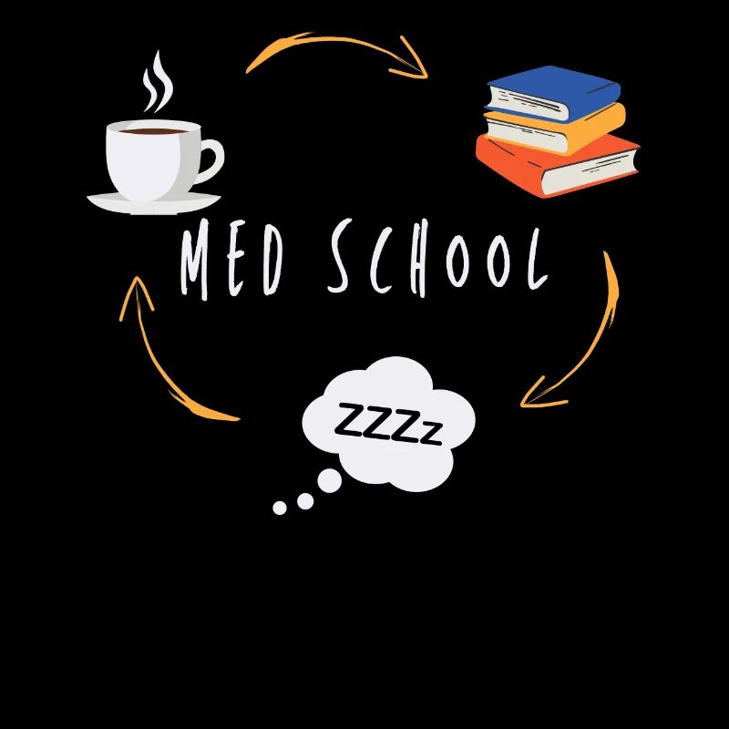 Medizinschule Kaffeebücher Schlafarzt Intern