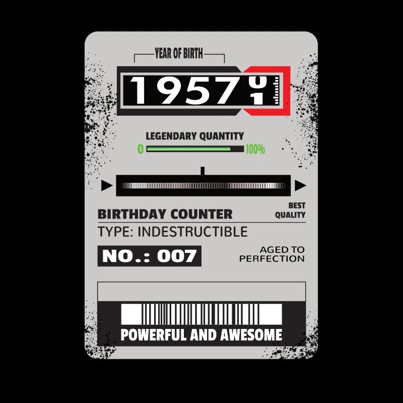 Drehstromzähler Geburtstag 1957 Geschenk