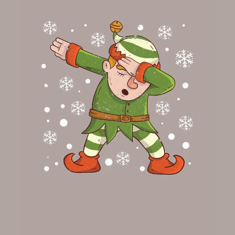 Christmas Dabbing Elf Squad Dab Dance Xmas