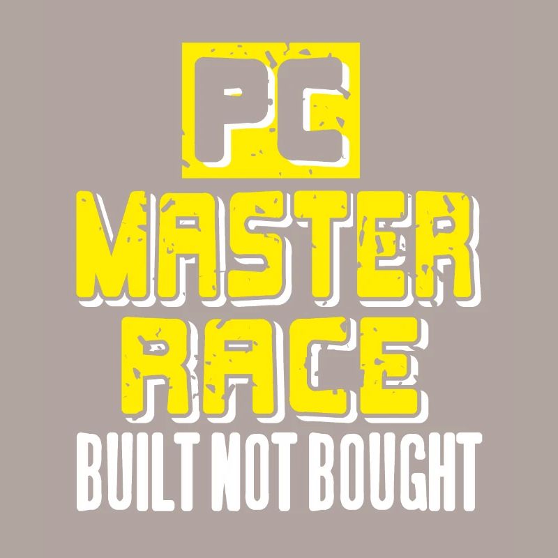 PC Master Race Built Not Bought Funny Retro