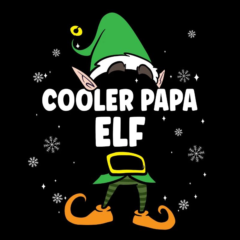 Cooler Papa Elf Partnerlook Weihnachten