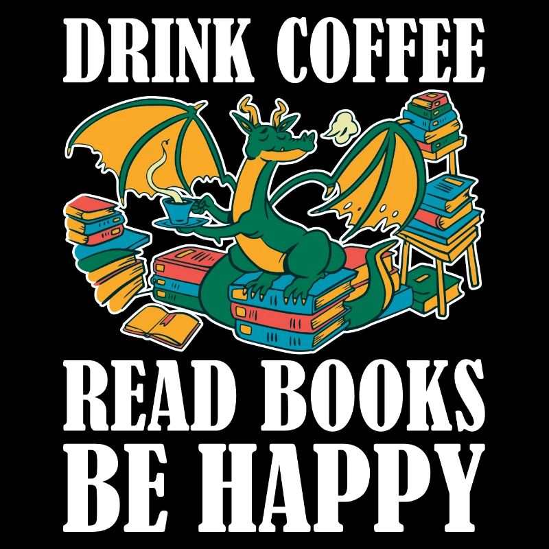 Drink Coffee Read Books Be Happy Kaffee Geschenk