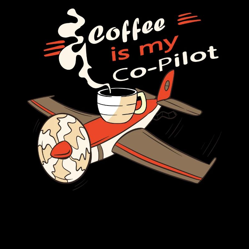 Le café est ma boisson d’avion assistant copilote