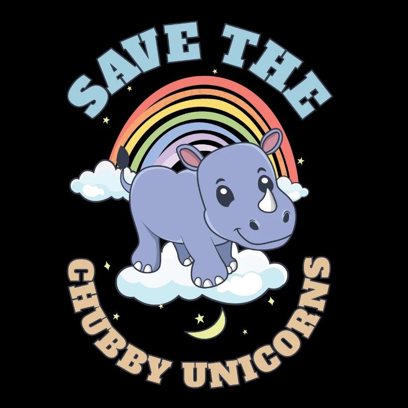 Save The Chubby Unicorns Cute Rhinoceros