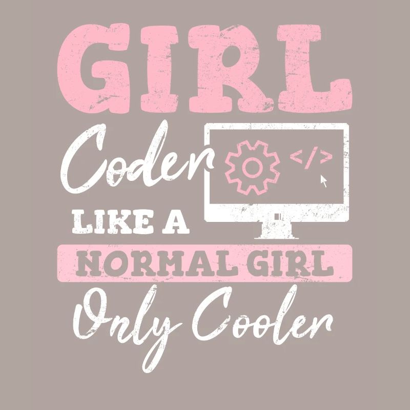 Funny Girl Coder Computer Programming Code Web Dev
