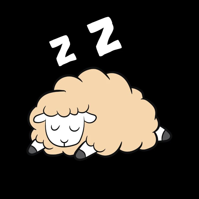 Funny Lamb Famer Lazy Sleeping Sheep