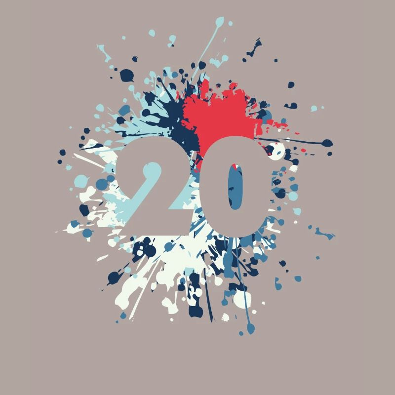 Number 20th Color Splash