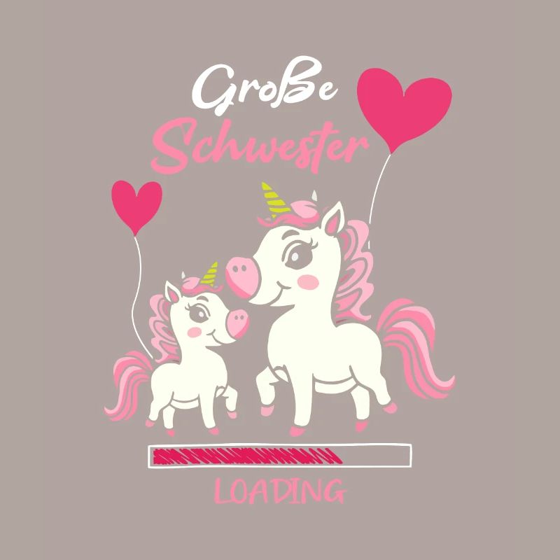 Große Schwester Loading Einhorn Luftballon