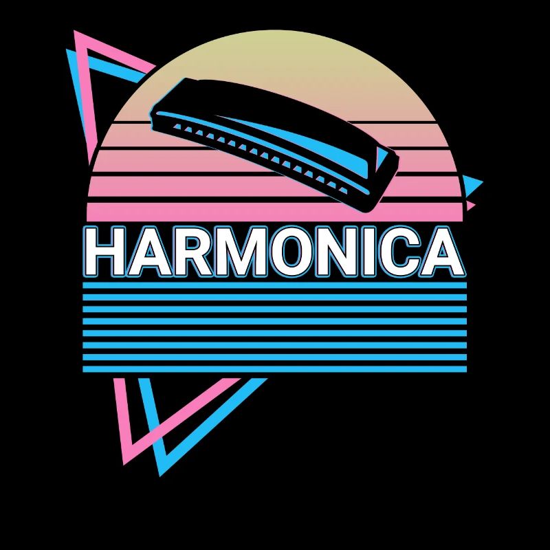 Mundharmonikaspieler Harmonikaspieler Retro