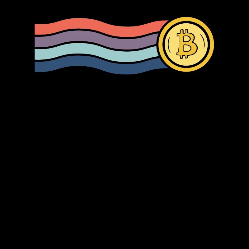 Bitcoin with rainbow color