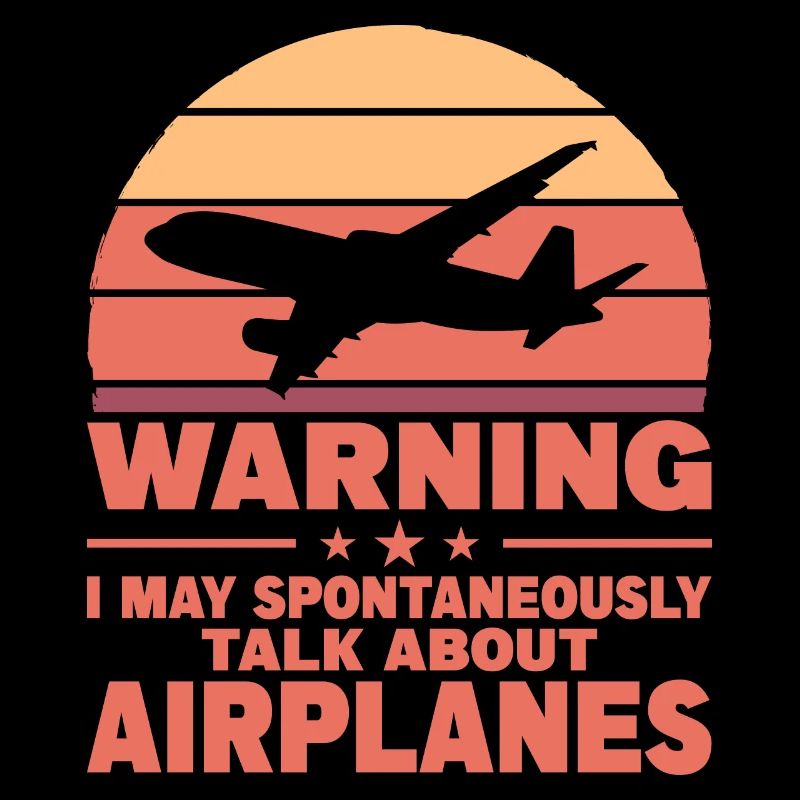 Warnung Ich Kann Spontan Über Flugzeuge Pilot