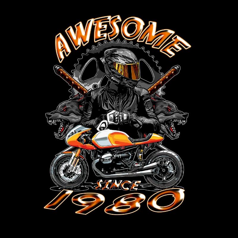 Awesome since 1980, Biker Geburtstag