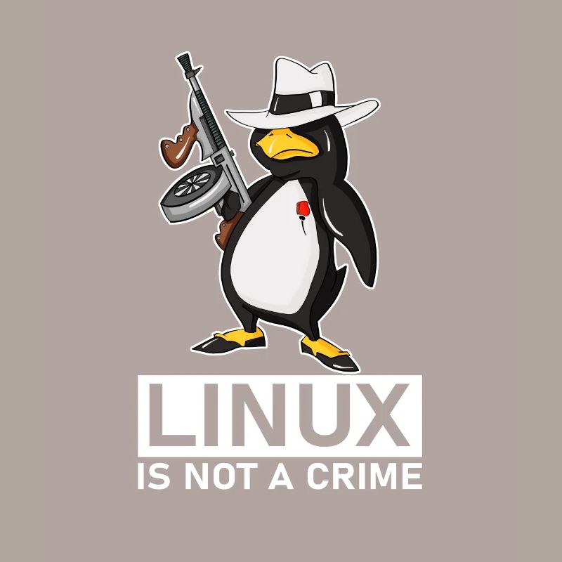 Linux is Not A Crime Linux Tux Penguin