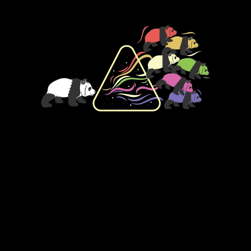 Panda Prisma Regenbogen Licht Lustig Physik