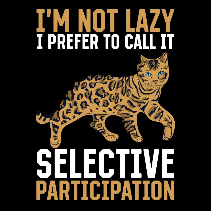 Cat Selective Participation Stubentiger Geschenk