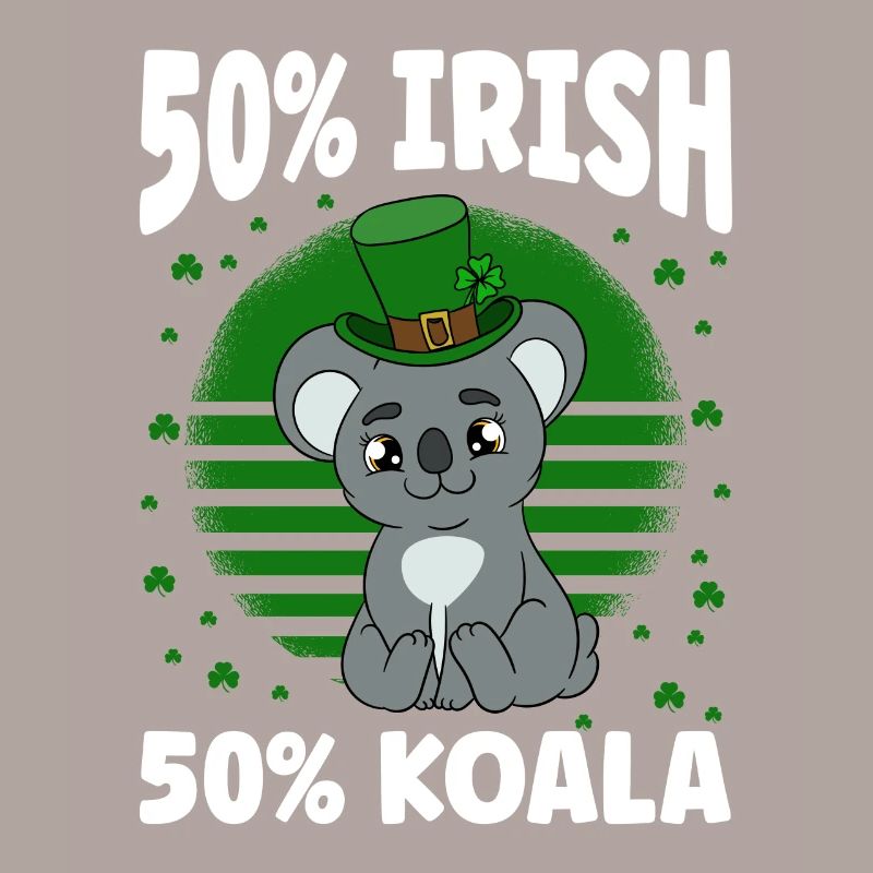 Koala mignon avec chapeau Saint Patrick