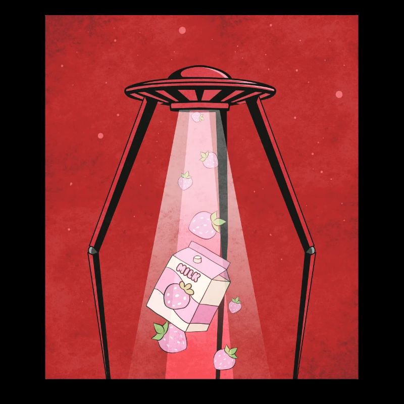 Cryptidcore Esthétique Lait de fraise UFO