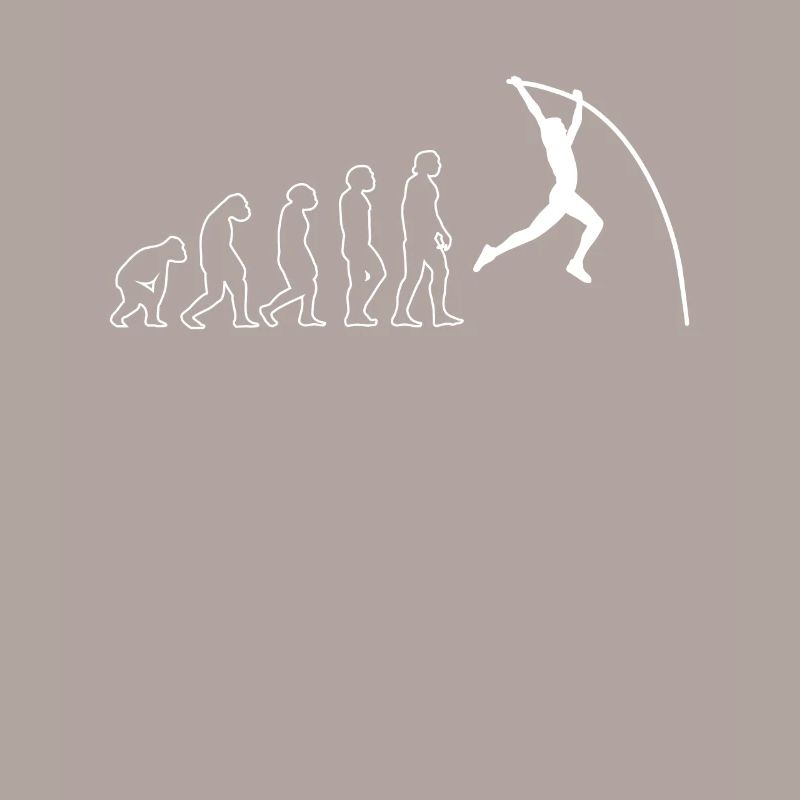 Stabhochsprung Shirt Geschenk Evolution