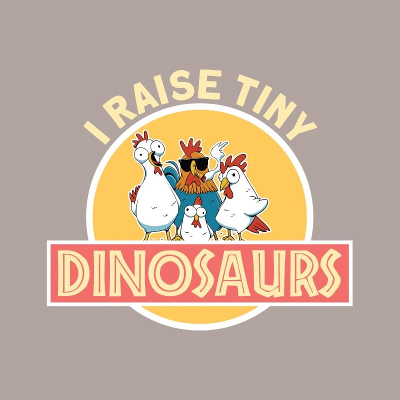 I raise tiny Dino Hühner Hahn Bauer Dinosaurier