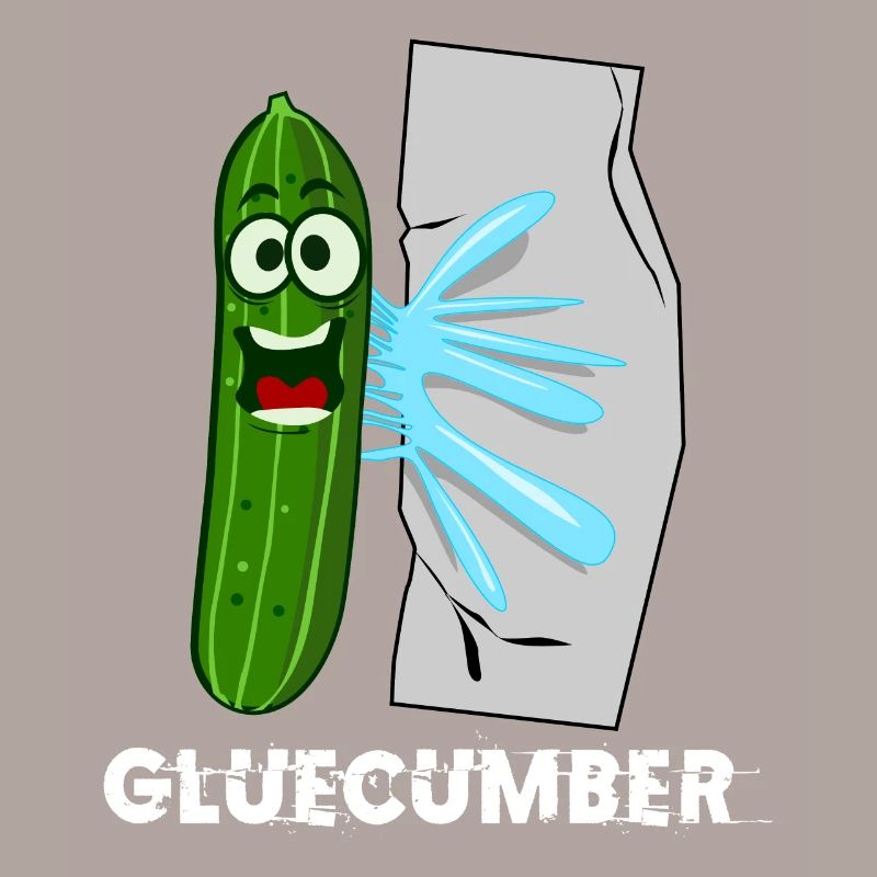 Gurke mit Kleber Gluecumber Gurken