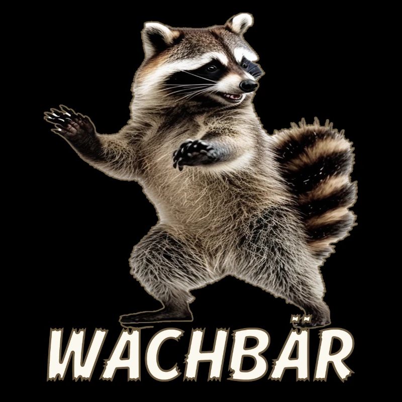 Wachbär Waschbär Motiv Köstüm Bild Mode Rave