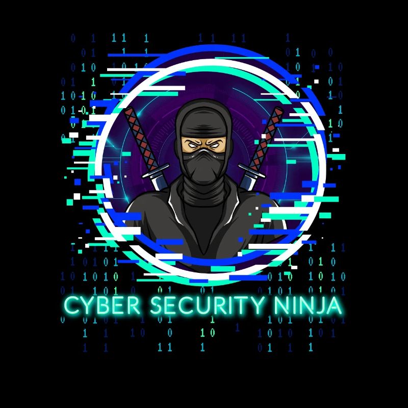Cyber Security Ninja Programmer Nerd Design