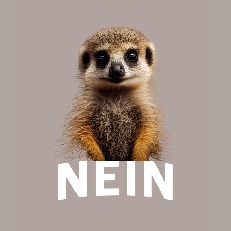 Statement Erdmännchen, Nö Fun, Einfach Nö, Nein