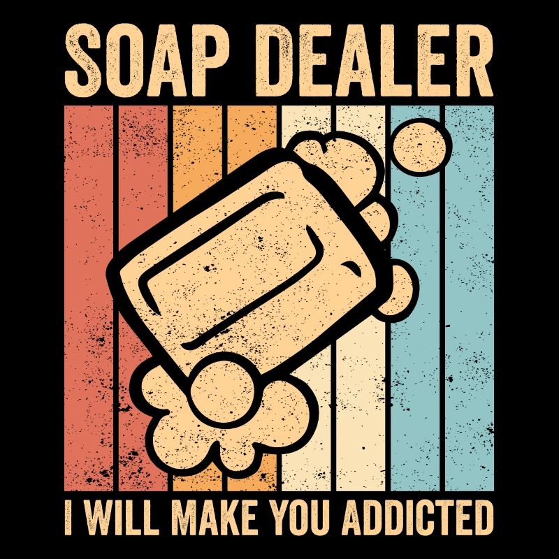 Funny soap making soap merchant