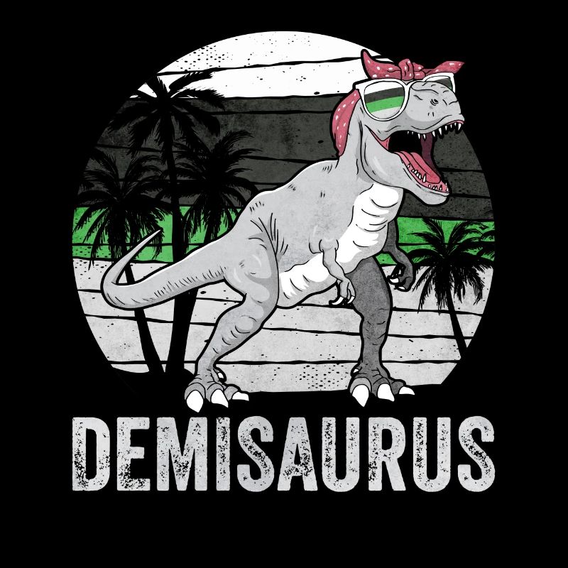 Demiromantic Pride Flag Dinosaur Trex LGBT