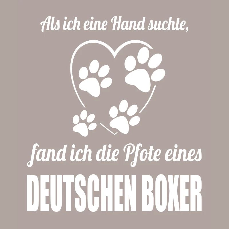 Hand & Pfote - Spruch - Deutscher Boxer