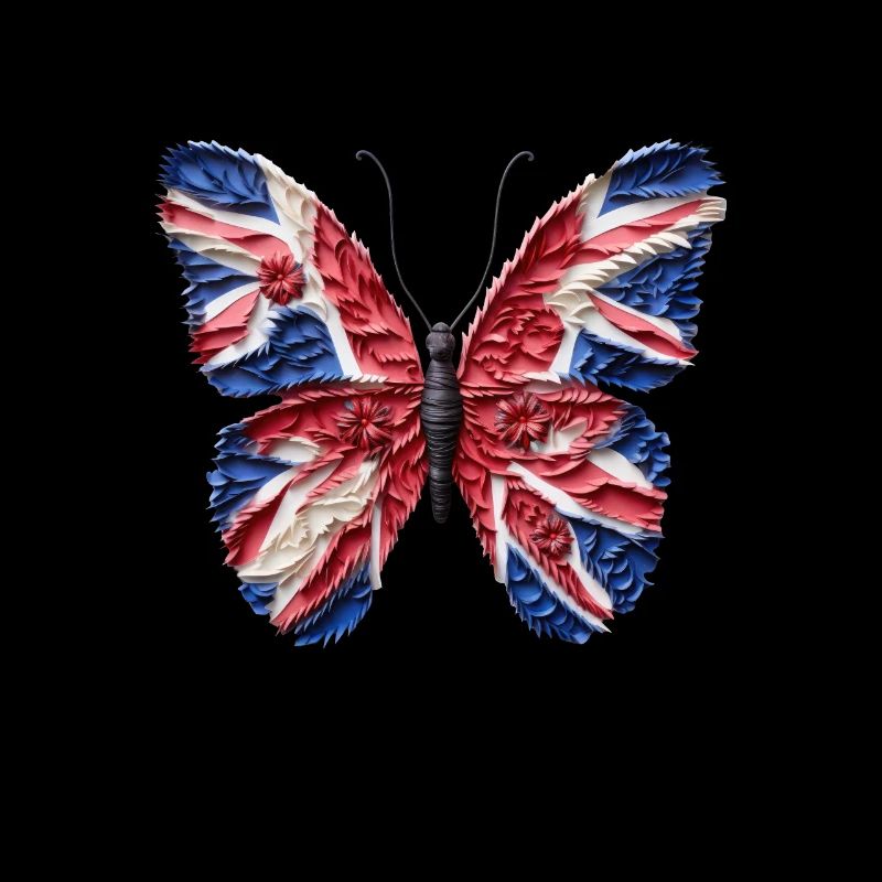 Magnifique monarque papillon union jack